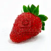 Red strawberry on white background