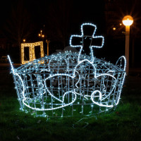 Exposition of 3D light sculptures