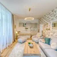 Focení realit - interiér apartmánu - obývací pokoj